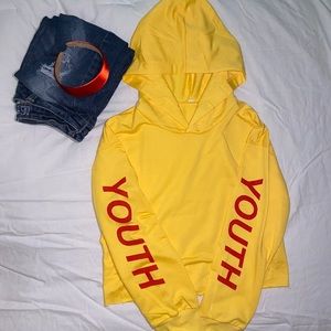 SHEIN Yellow Youth Hoodie